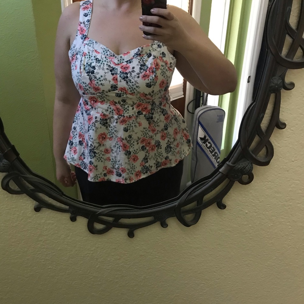 Torrid peplum zip-up top 1x